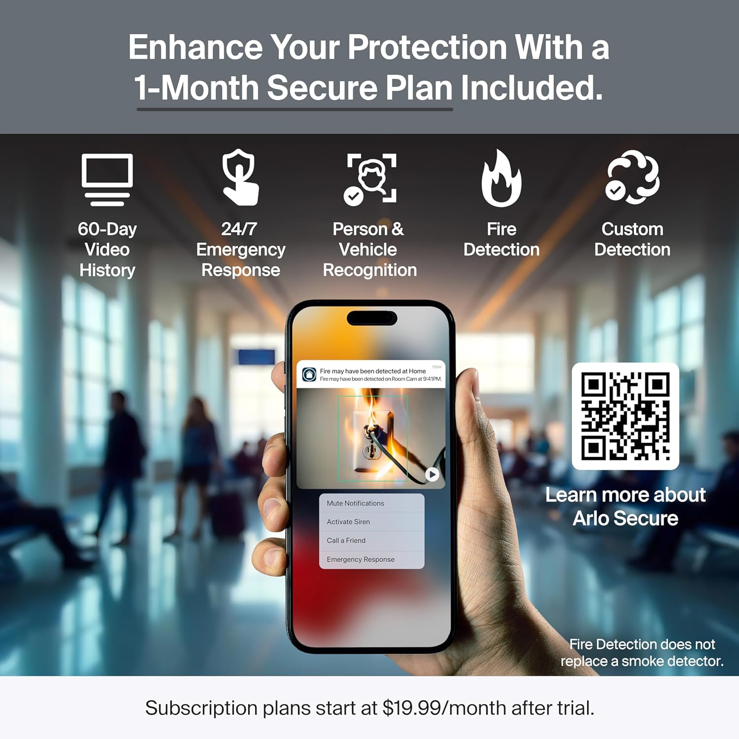 Arlo Ultra Add-On Security Camera 4K HDR (3rd Gen, 2025 Release) - Requires SmartHub, Wireless Outdoor Camera, Battery Power, Emergency Response, Event Caption, 1-Mo Trial of Secure Plan, 1 Cam, White - Image 4