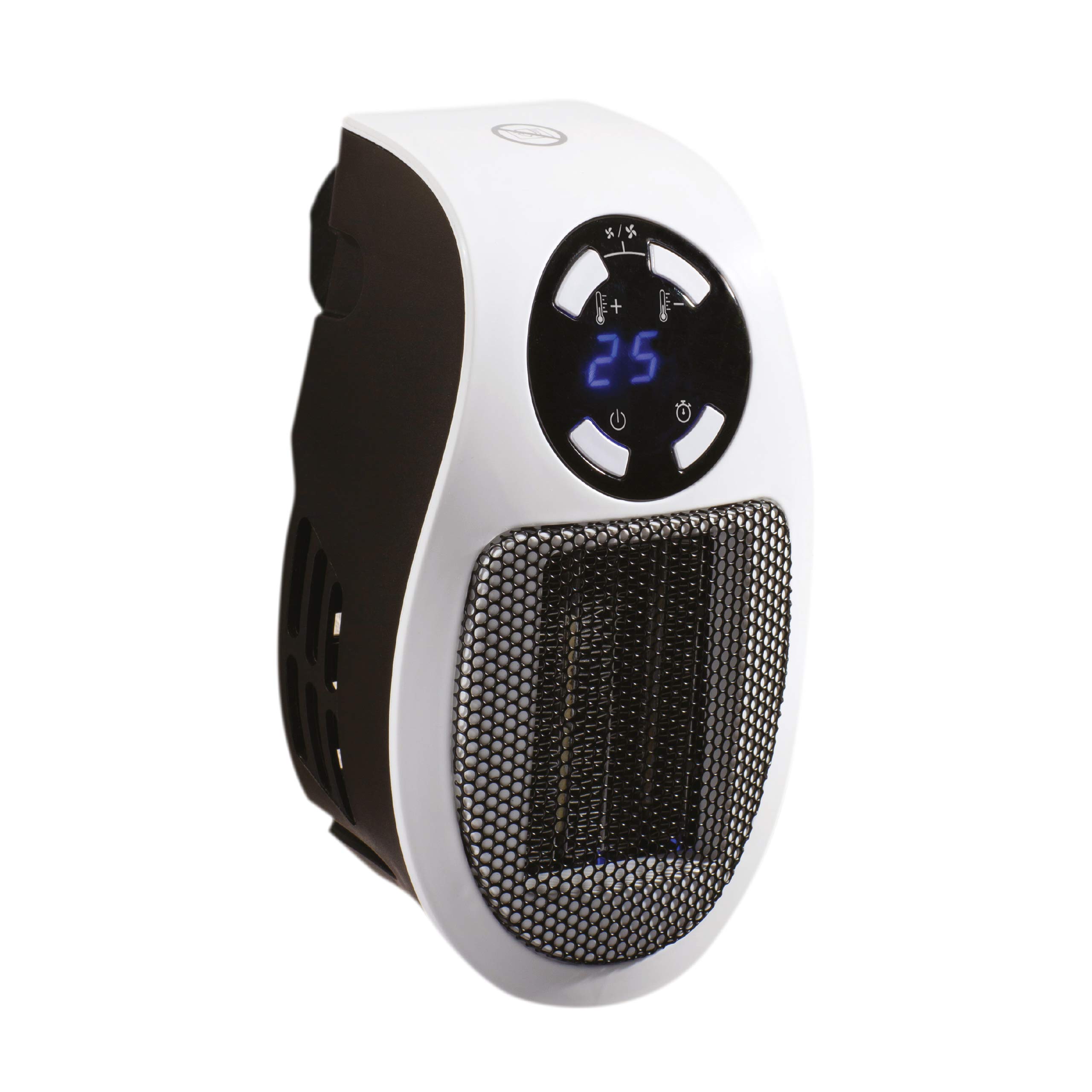 Daewoo HEA1710 500W Plug In Powerful Mini Heater with LED Display and  Digital Thermostat, 2 Fan Speed Settings and Adjustable Timer, Indicator  Light and Overheat Protection- White : Amazon.co.uk: Home u0026 Kitchen