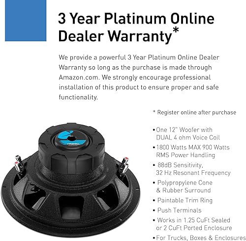 Miniatura 9 de Subwoofer de doble bobina de voz Planet Audio AC15D 15 pulgadas 2100W 10 254 cm 10 pulgadas Negro