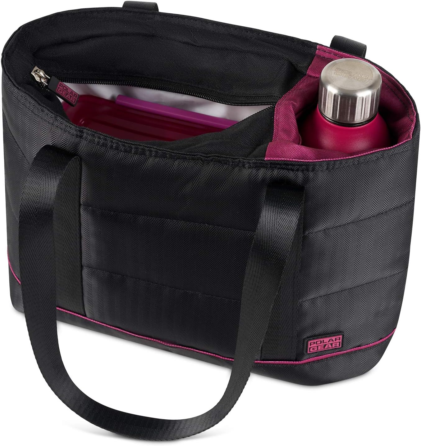 Polar Gear Small Lunch Tote Bag, Dual compartment Insulated Meal Bag & Bottle Holder, Keeps Food & Drink Hot or Cold - Image 5