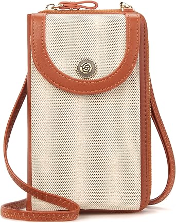 BROMEN Small Cell Phone Purse Crossbody Bags for Women Vegan Leather Wallet Purse with Credit Card Holder