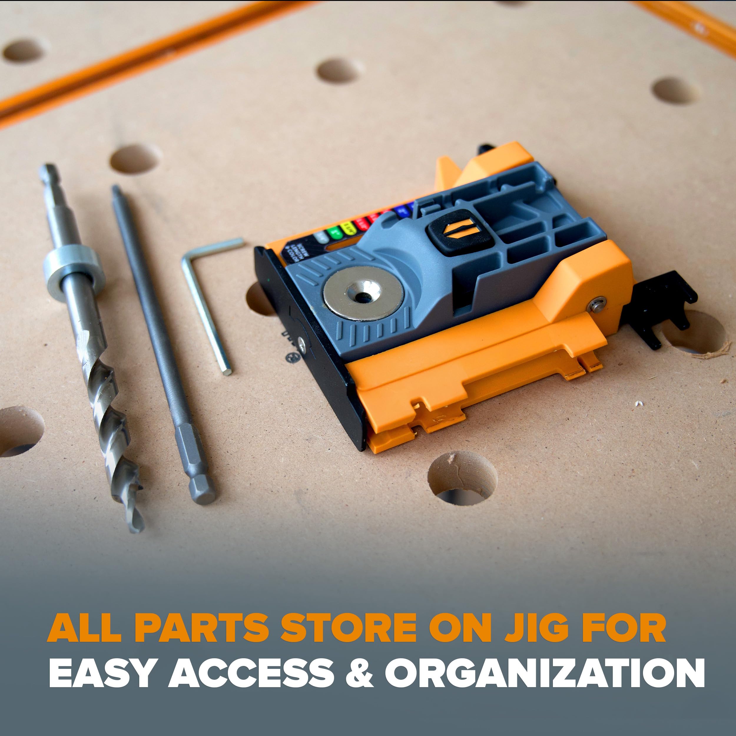 Gabarit De Trou De Poche Automatique BORA Avec 50 Vis à Revêtement Coloré, Guide De Perçage à Réglage Automatique, Kit De Gabarit De Trou De