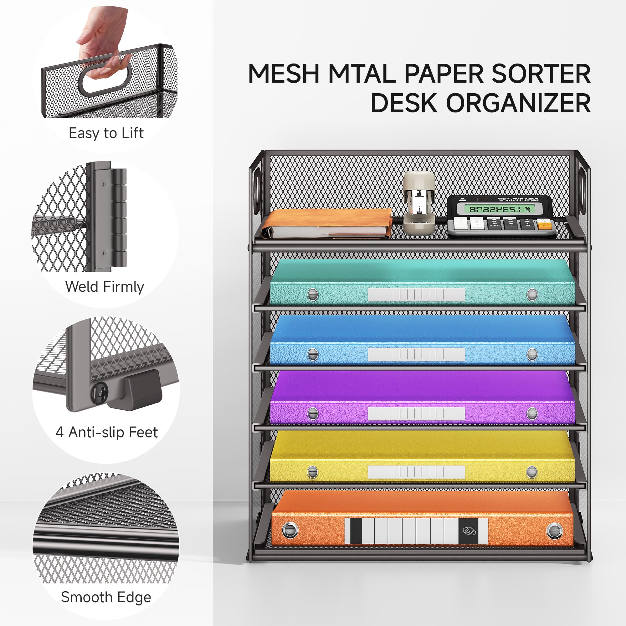 Brievenbak met 5 vakken - Bureau organizer - Het Kado Bureau