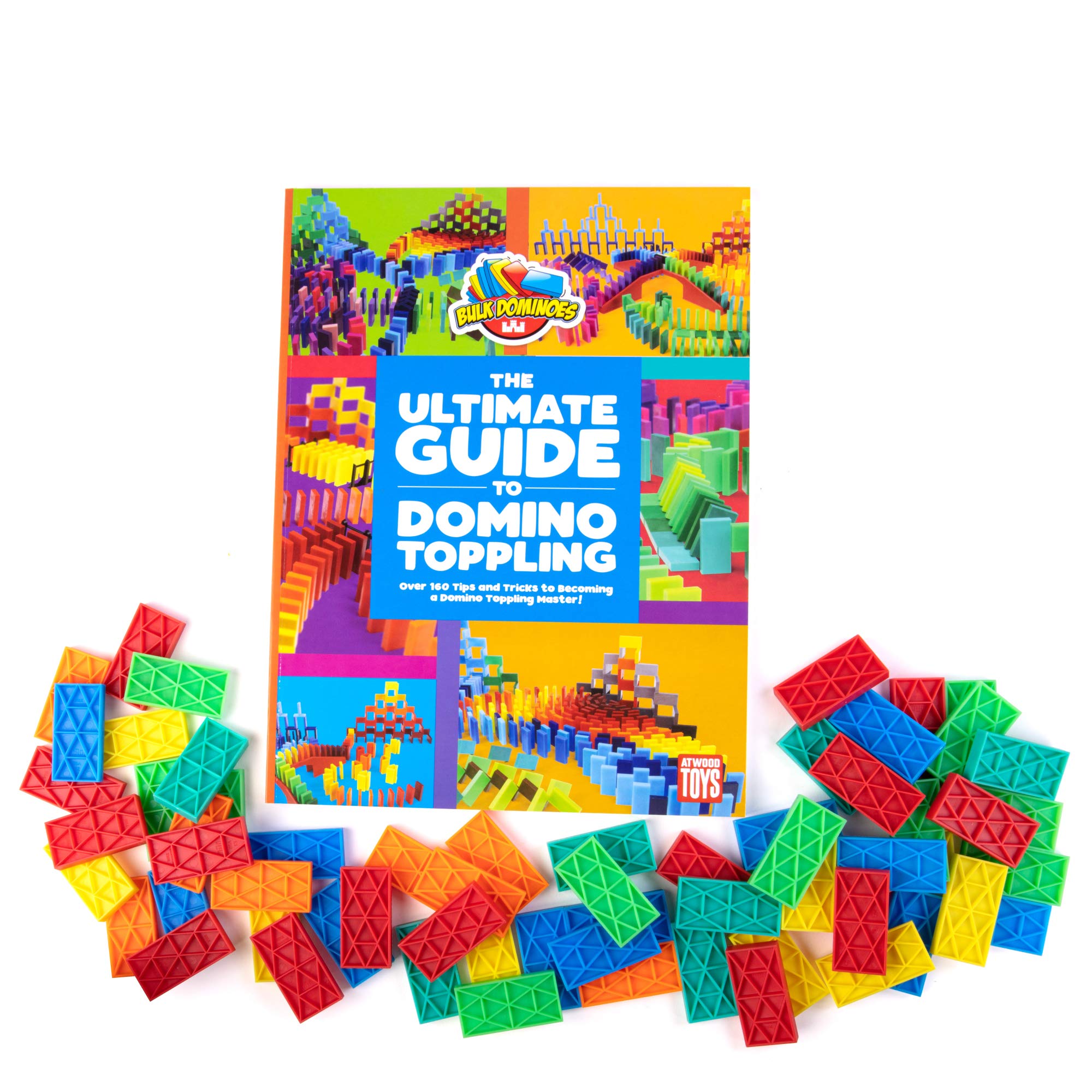 Bulk Dominoes Kinetic Domino Kit | Dominoes Set, STEM STEAM Small Toys, Family Games for Kids, Kids Toys and Games, Building, Toppling, Chain Reaction Sets (Jumpstarter)