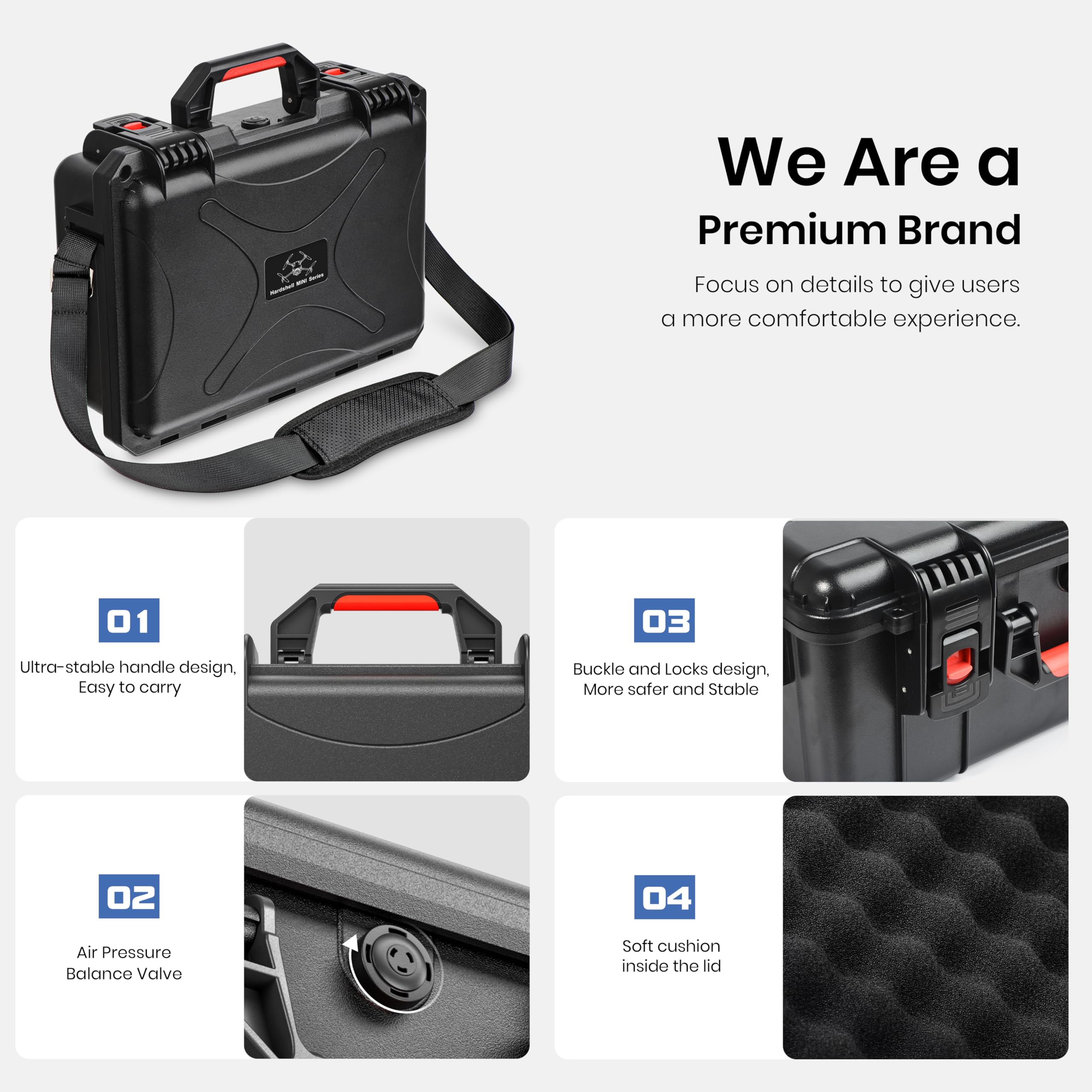 STARTRC Mini 5 Pro i Mini 4 ProCase, Czarny, 37 x 28 x 13 cm, Niestandardowe