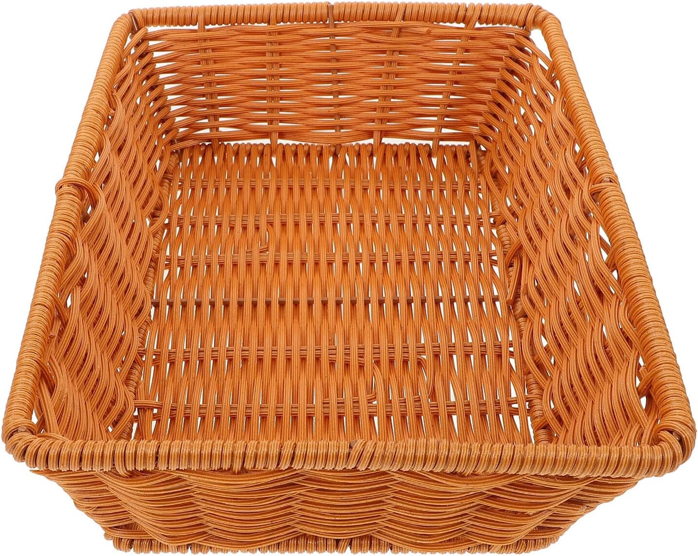 Woven Bread Basket Serving Basket for Kitchen Counter, Reinforced PP