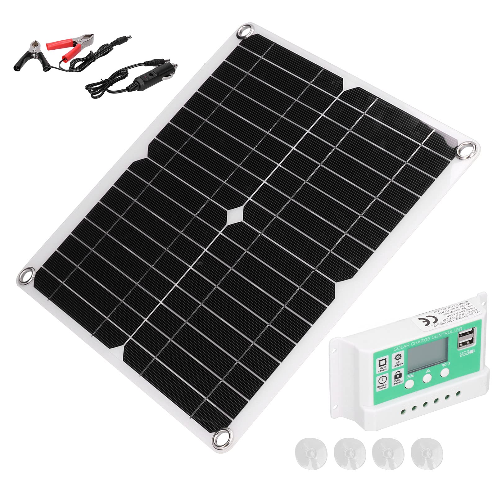 Pannello solare flessibile in silicio monocristallino da 40 W 18 V con regolatore di carica solare 50 A con doppia porta USB