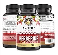 Vista 8 de Ancient Bliss Berberina HCL 1200mg con canela de Ceilán, melón amargo y extracto de té verde - 120 cápsulas