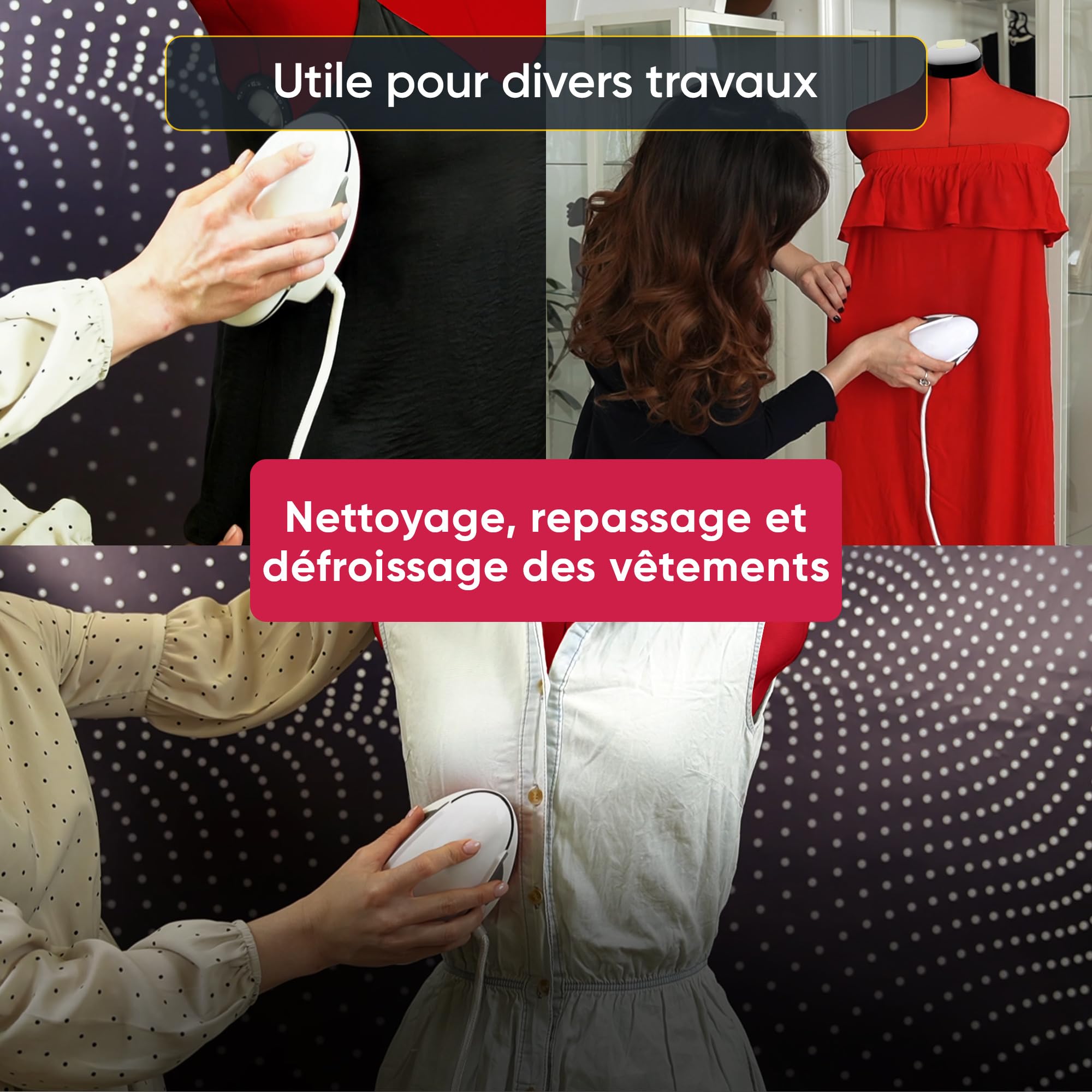 EFFEKTIV - Mannequin Couture Femme pour Exposition de Couturières, Mannequin Couture Femme Reglable en Hauteur, Design Ergonomique avec Fixateurs, 13 éléments, Taille S-L (36 - 44 Euro), Rouge