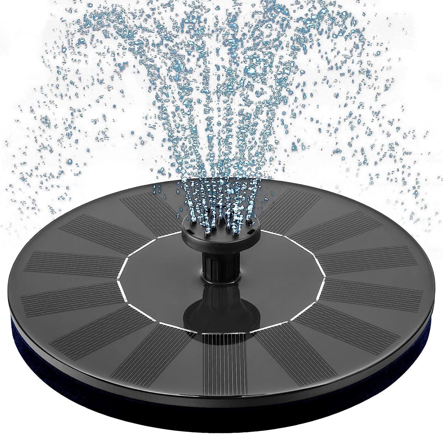 FABITTO™ Solar Bird Bath Fountain Pump, Upgrade Solar Fountain with 5 Nozzle, Free Standing Floating Solar Powered Water Fountain Pump for Bird Bath, Garden, Pond, Pool, Outdoor (Pack of 1)