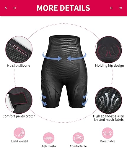 Miniatura 5 de Gotoly Faja moldeadora para mujer, con control de abdomen, sin costuras, levantamiento de glúteos, cintura alta, moldeador de cuerpo, moldeador de