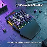 ATTACK SHARK PS4 Billentyűzet és Egér Szett - Kompatibilis PS3, PS4, Xbox One, Xbox 360, Nintendo Switch Konzolokkal - 3200 DPI RGB  8