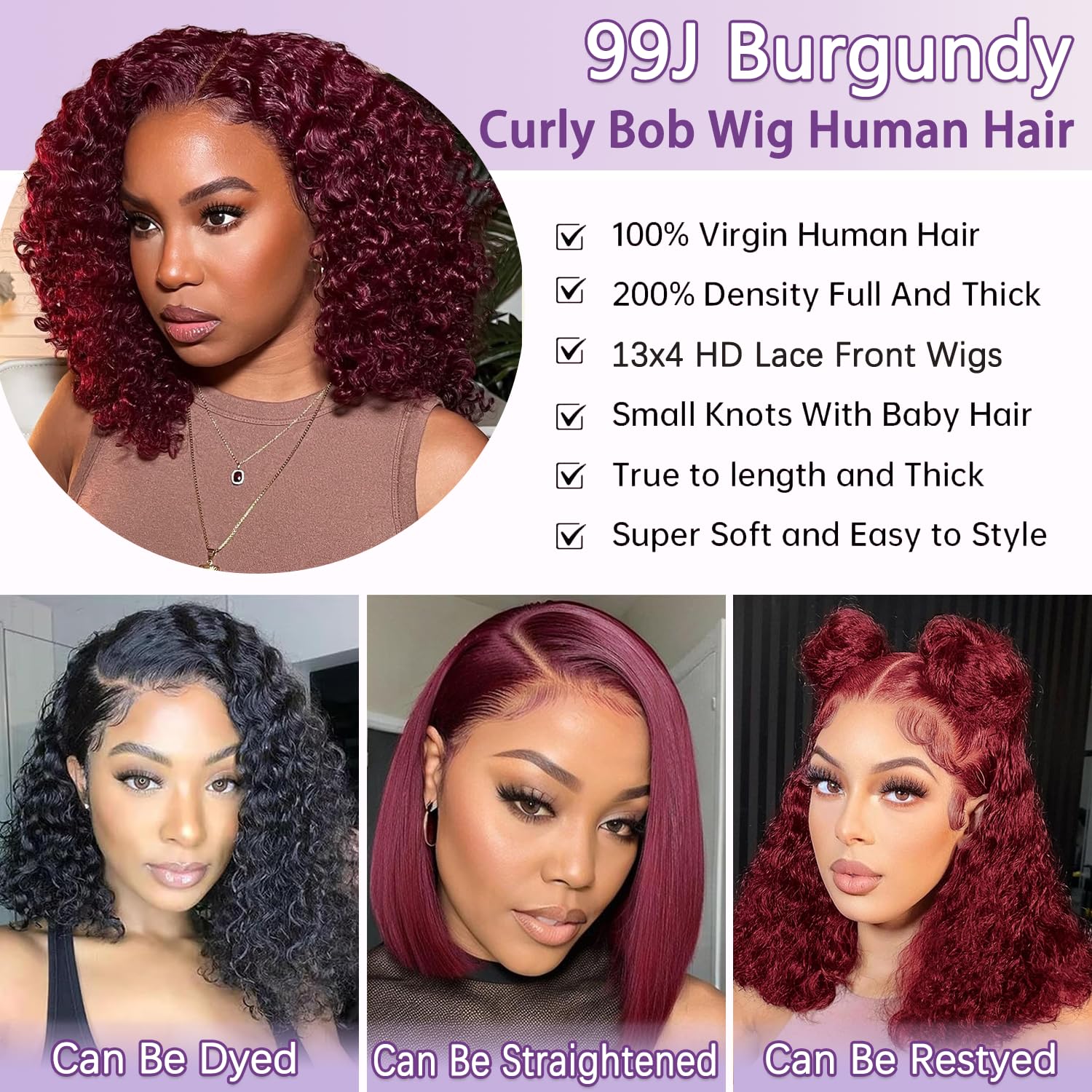 Human Hair Deep Curly Lace Front Wig