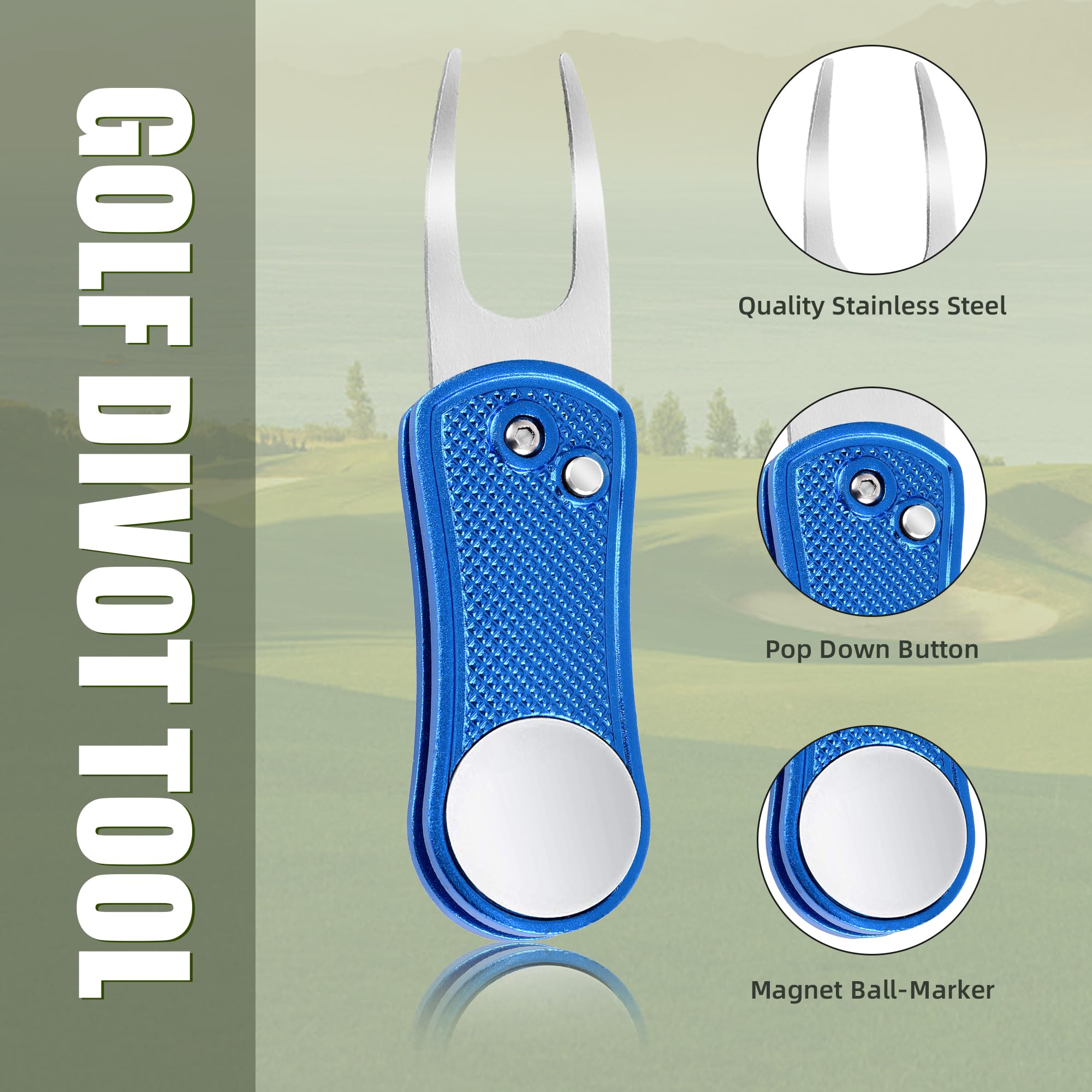 Mile High Life Herramienta de Metal con Marcador magnético de Bolas Golf