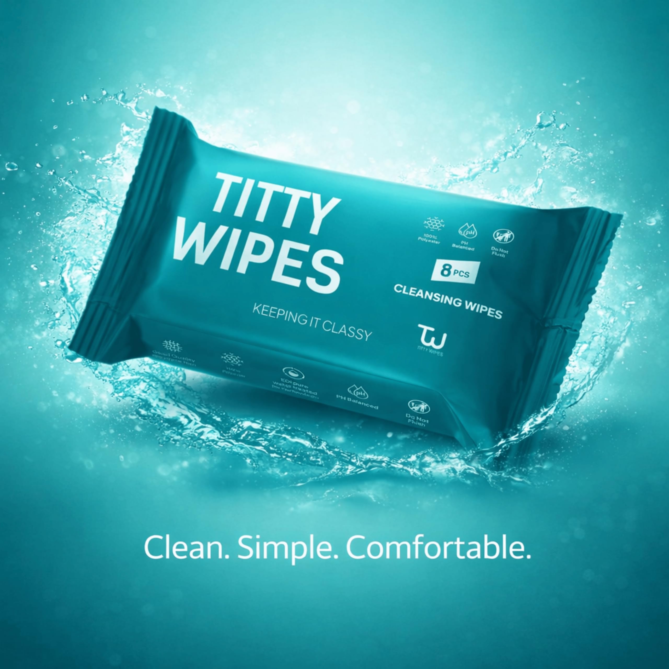 Titty Wipes Gag Gifts For Girlfriend, Birthday Gifts for Women, Funny Women Gifts, Bridal Shower Gifts for Wife, Bachelorette Gifts for Bride, Women Birthday Gifts, Bride Gifts, 1 Pack-64 Wipes
