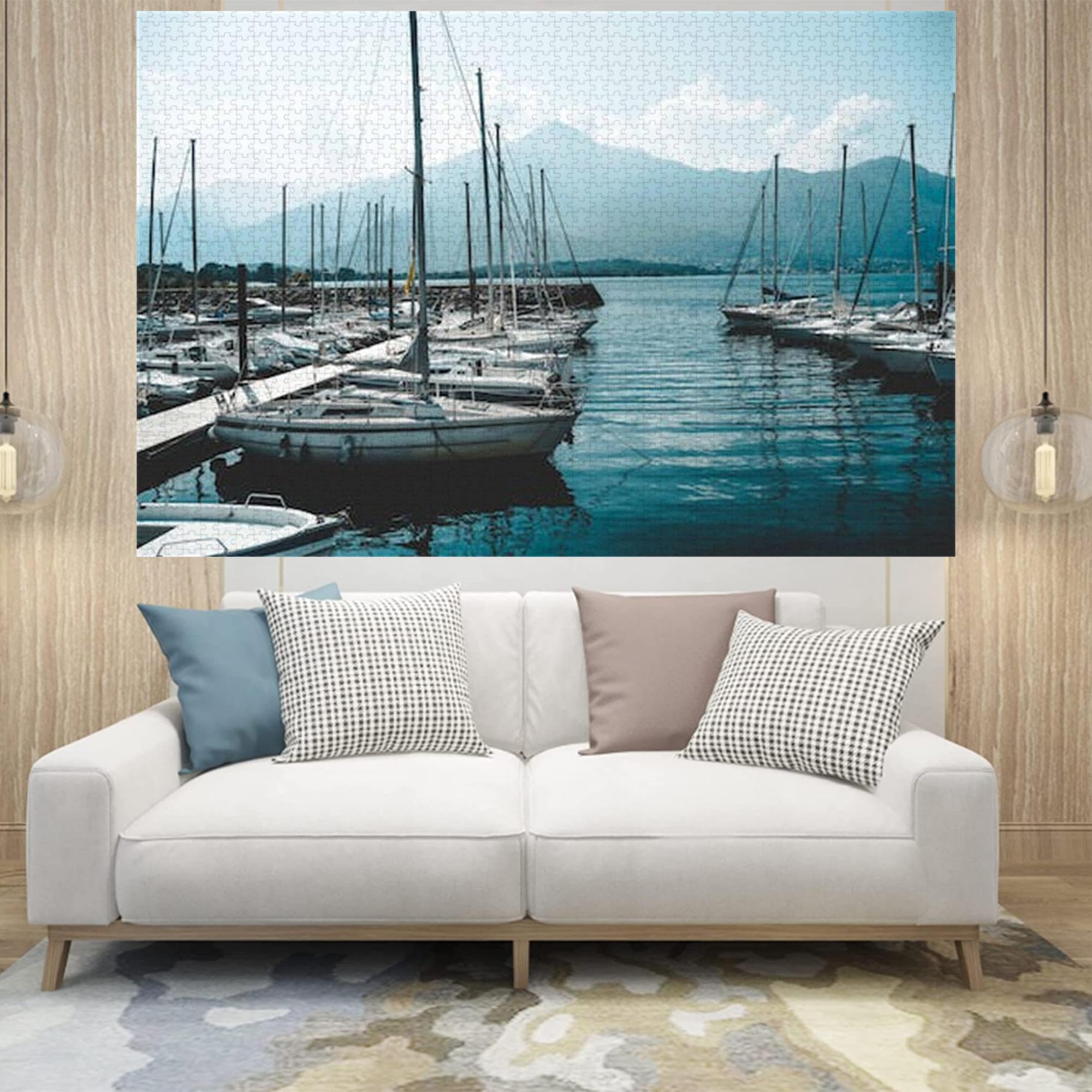 Nave Bianca Ormeggiata - Puzzle in Legno da 6000 Pezzi - Forme per Adulti, Famiglia