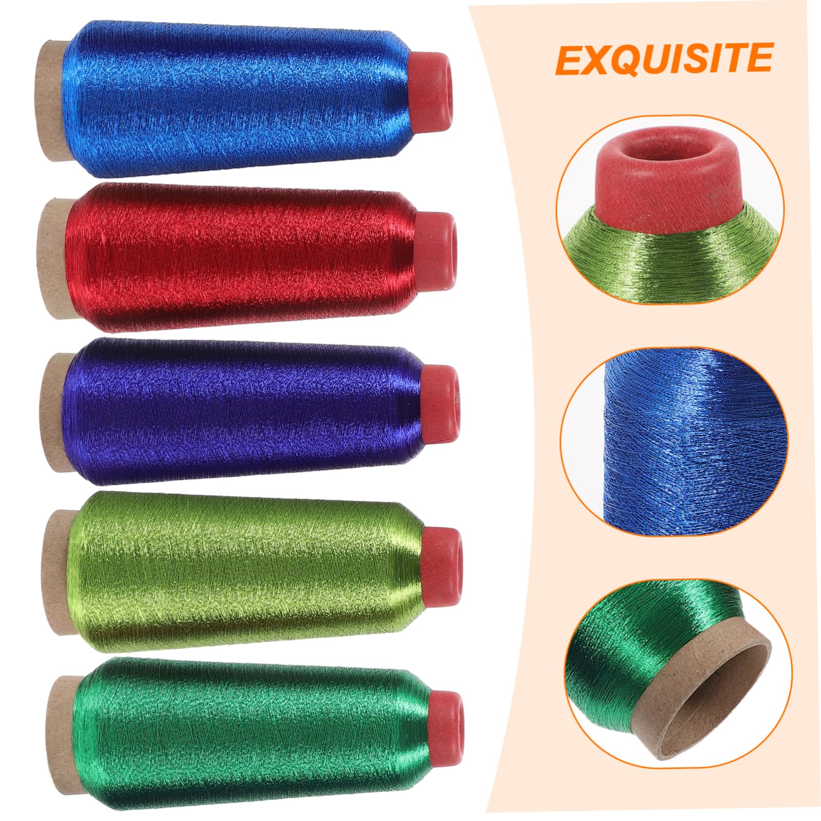 Kreuzstichgarn aus Polyester, 5 Rollen Weihnachten Party