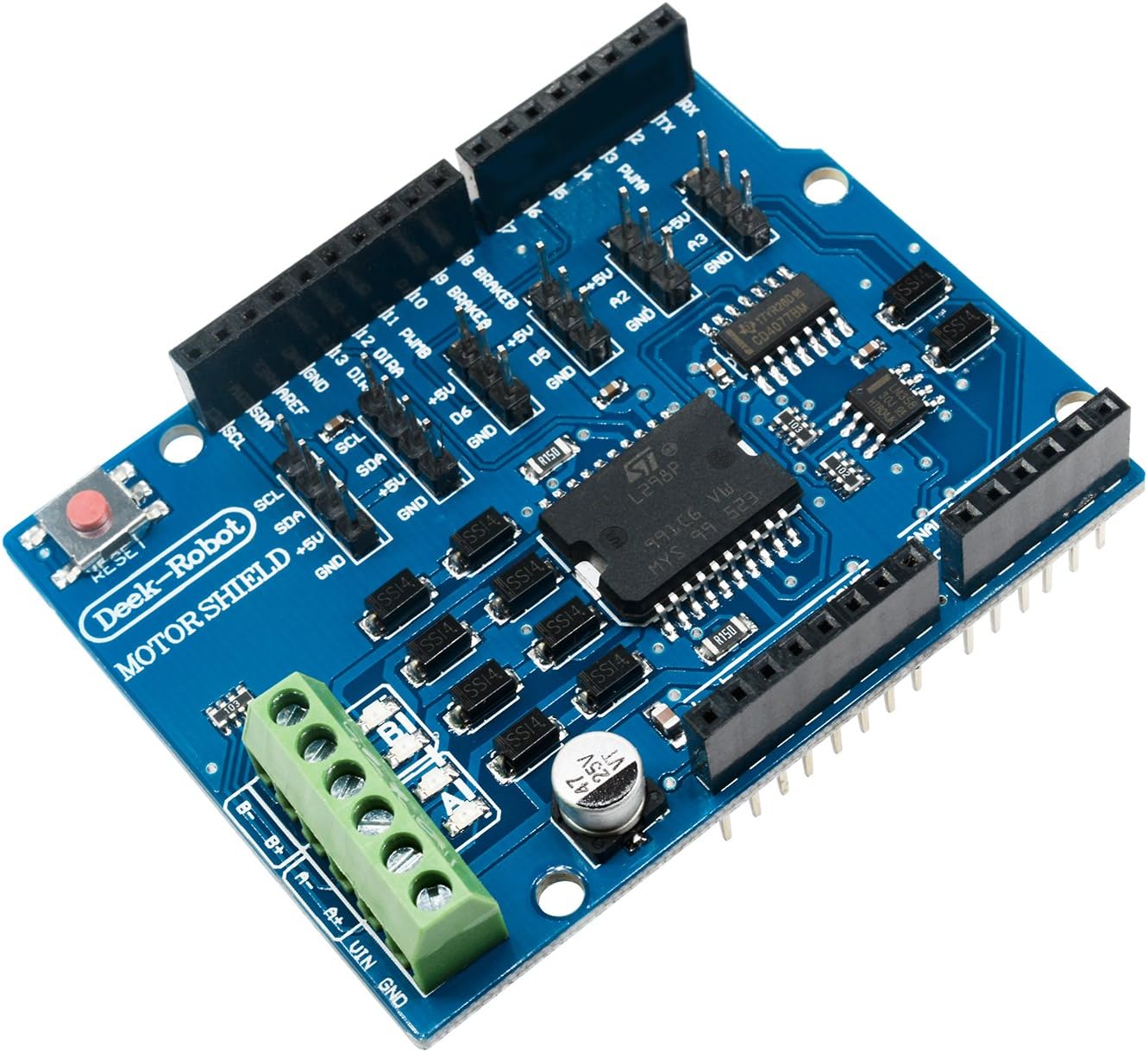 L298P Shield Expansion Board DC Motor Driver Module 2A H-Bridge 2 way