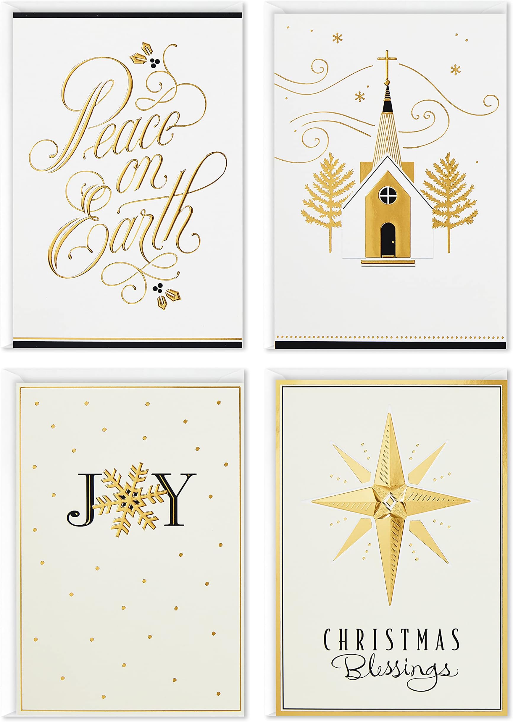 Image Arts Boxed Religious Christmas Cards Assortment, Peace on Earth (4 Designs, 24 Cards with Envelopes)