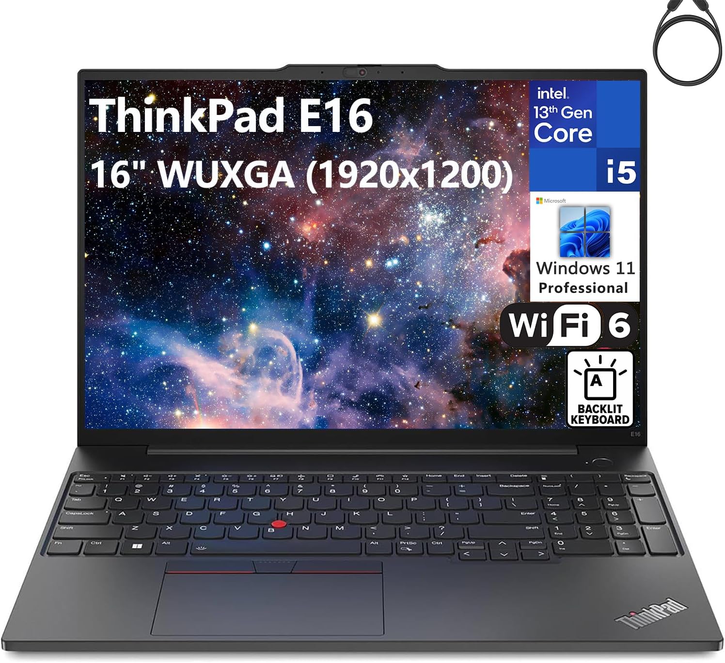 ThinkPad E16 16" FHD+ 13th Gen Intel 10-Core i5-1335U (Beat i7-1270P), 16GB DDR4 RAM, 1TB PCIe SSD, WiFi6, BT, Backlit KB, Reader(Upgraded)