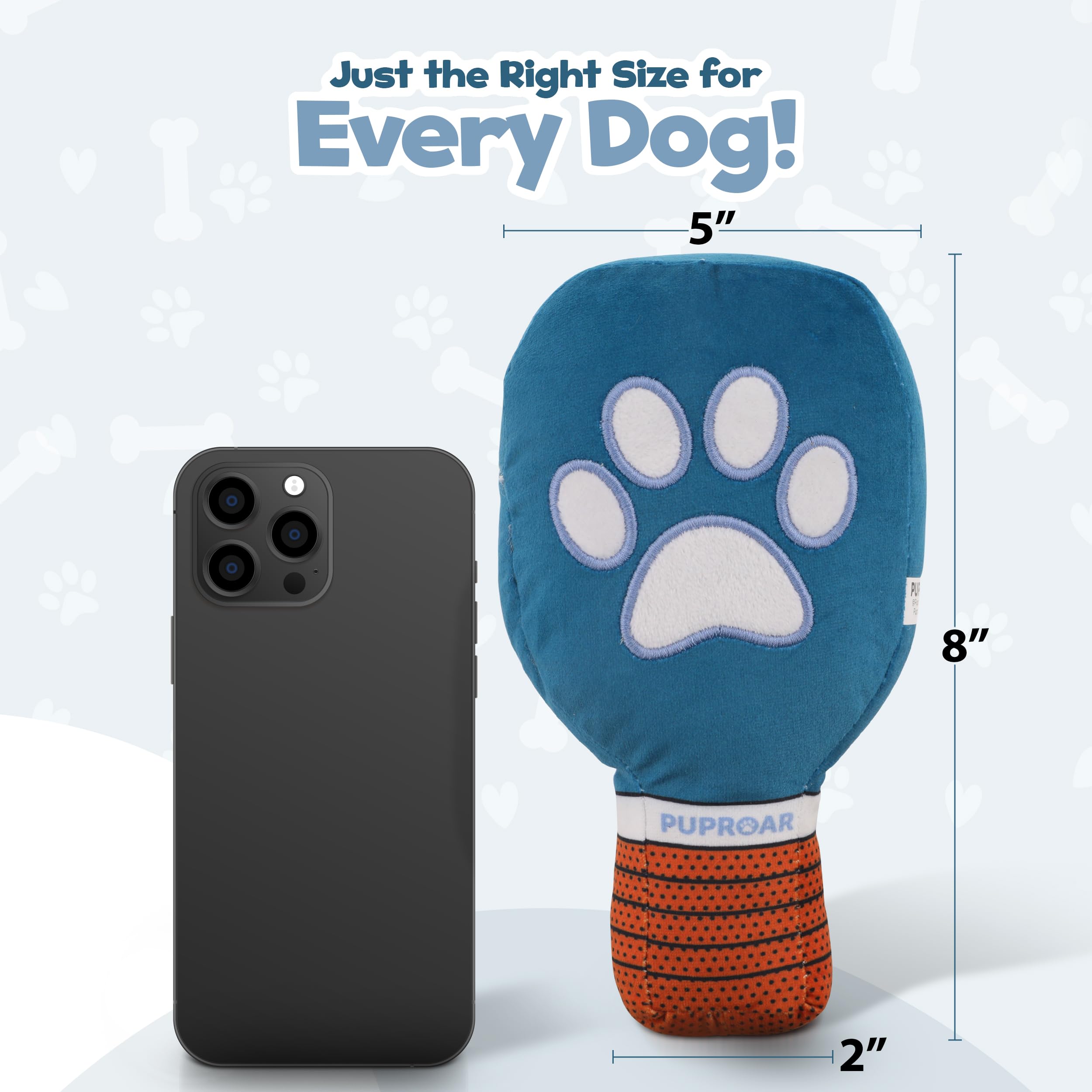 PUPROAR Pickleball Paddle Dog Squeaky Toy - Divertente giocattolo di carta cigolante e increspato per cani, perfetto per riempire la calza - Simpatico giocattolo natalizio per cani per cuccioli