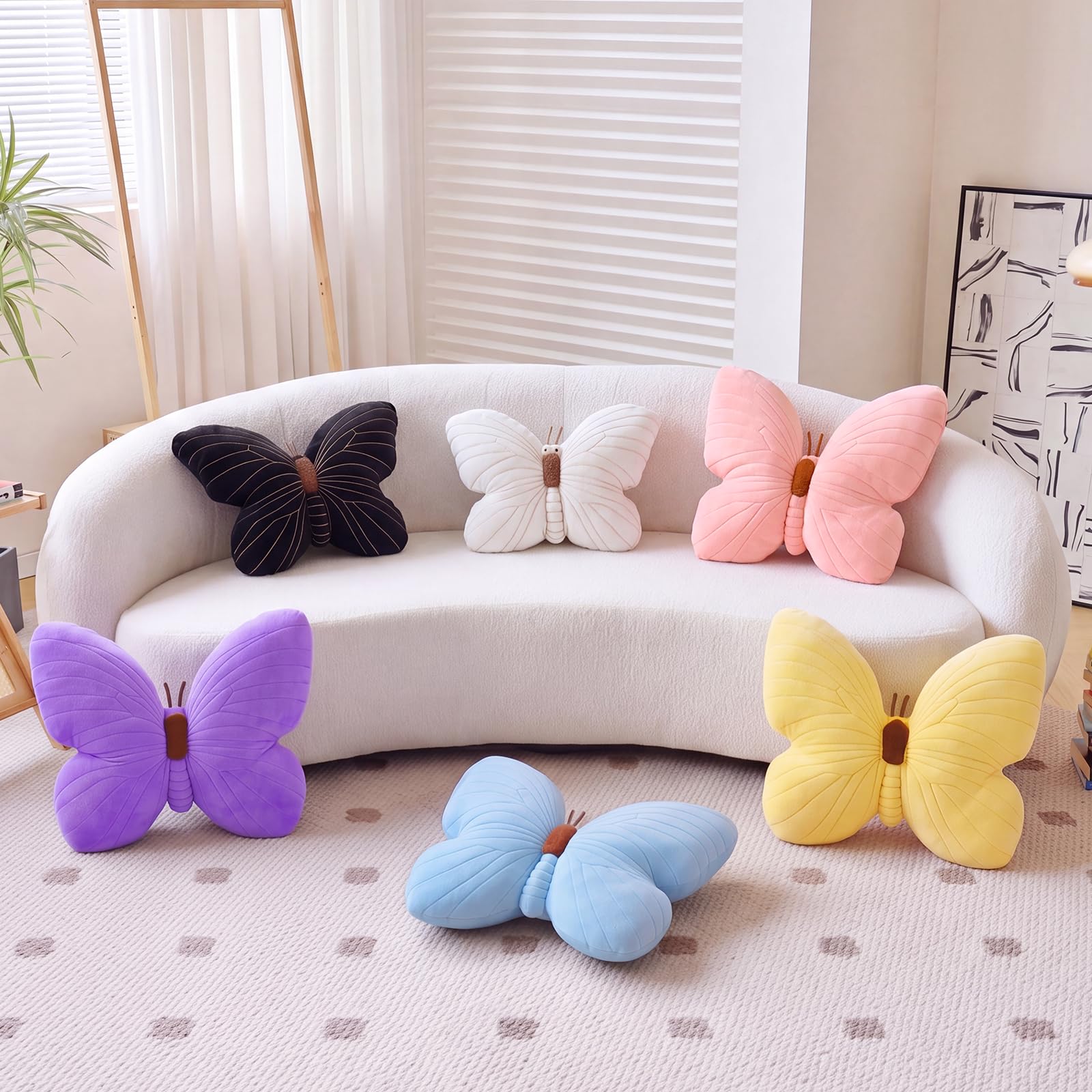 Amazon.com: PEACH CAT Butterfly Pillow Decorative Butterfly Shaped