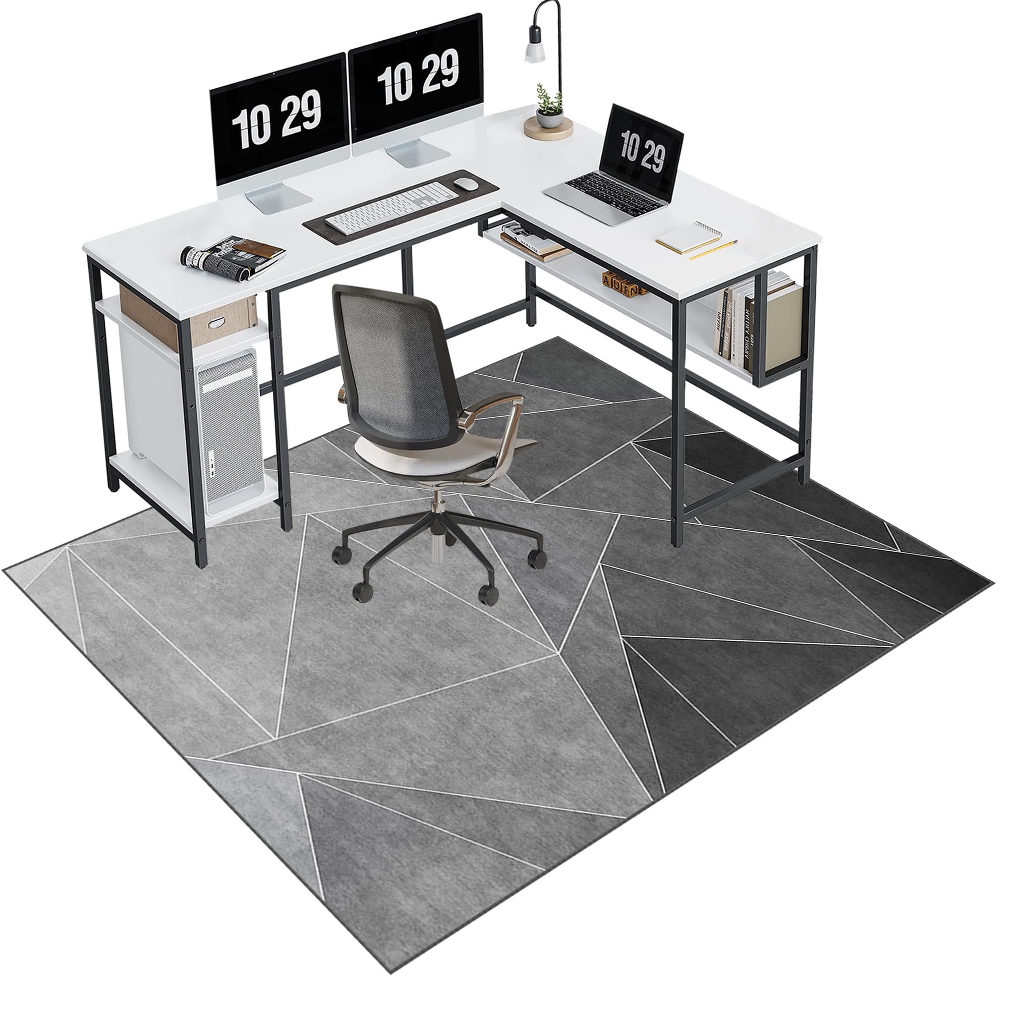 EYKWKB Office Chair Mat for Carpets, Carpet Protector Floor Mat, Desk Chair Mat for Carpeted Floors, Gaming Chair Mat, Floor Protector for Office and Home Desk Chairs 90 x 120 cm