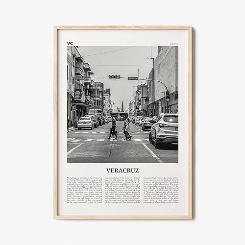 Impresión Veracruz en blanco y negro, arte de pared de Veracruz, póster de Veracruz, foto de Veracruz, decoración de pared de Veracruz, Puerto de