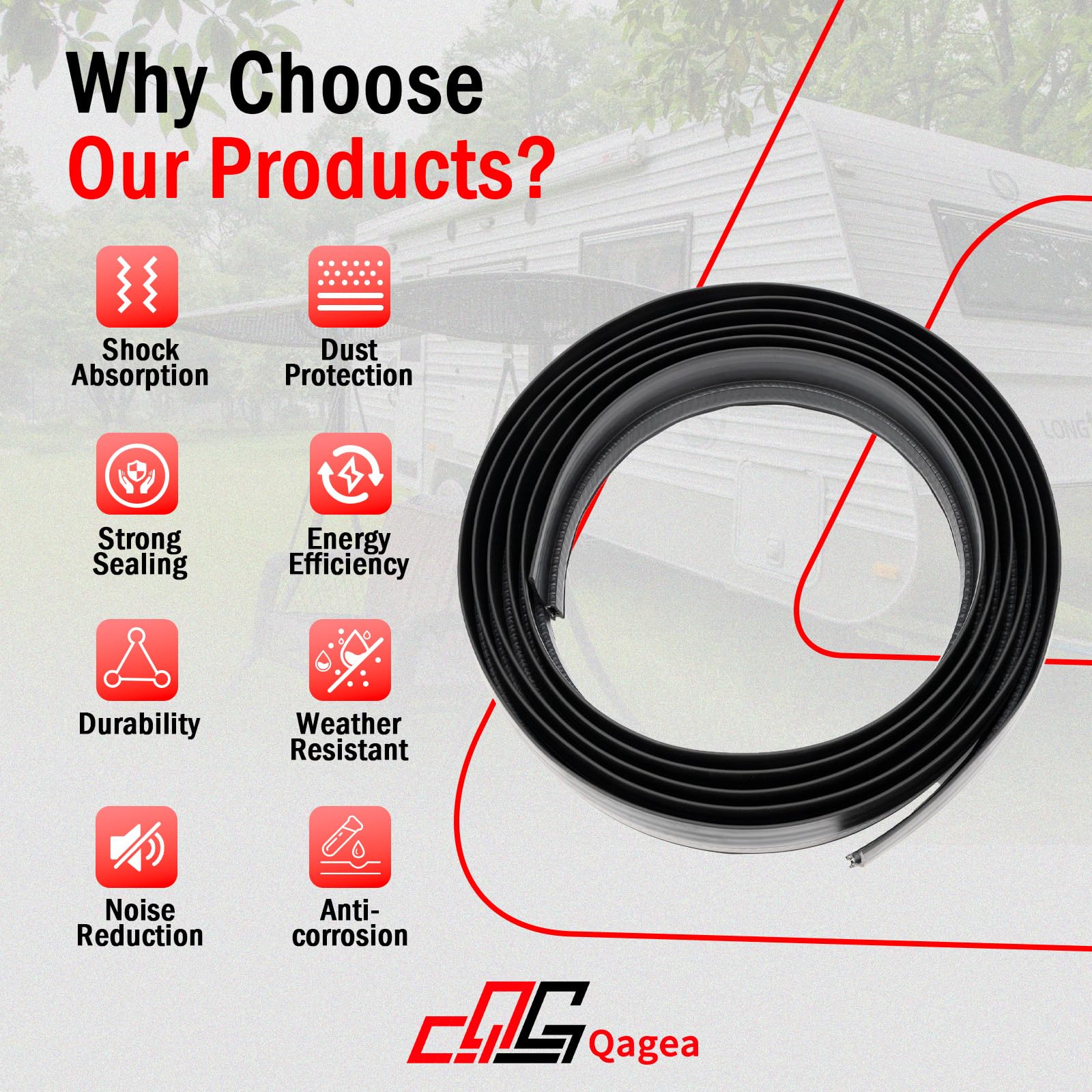 GrapeSeed　Unit18 Amazon.com: Qagea 018-546 RV Slide Out Clip Rubber Seal