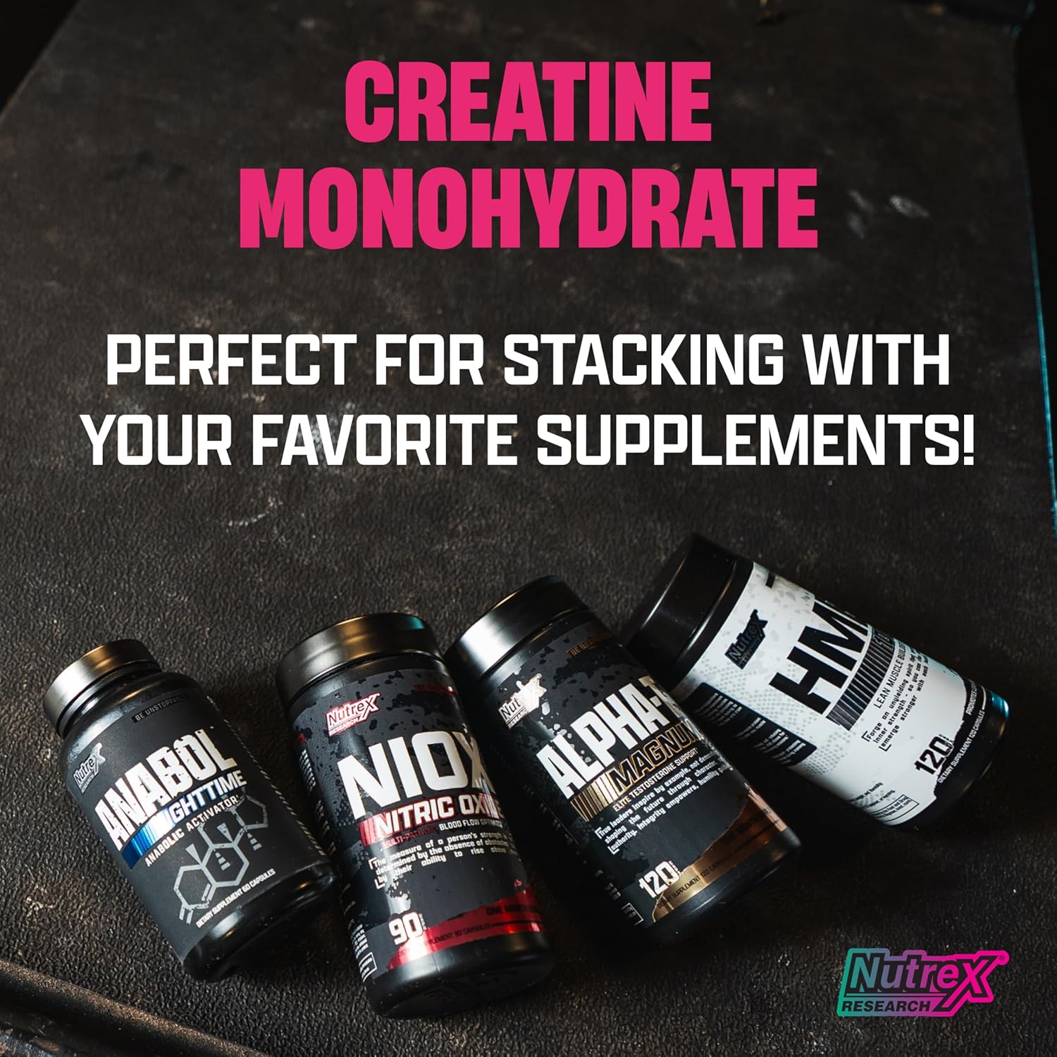 Nutrex Research Flavored Creatine Powder, Strawberry Watermelon | 5g Creatine, Mixes Easily | Supports Energy, Muscle Growth, Energy and Performance | 60 Servings