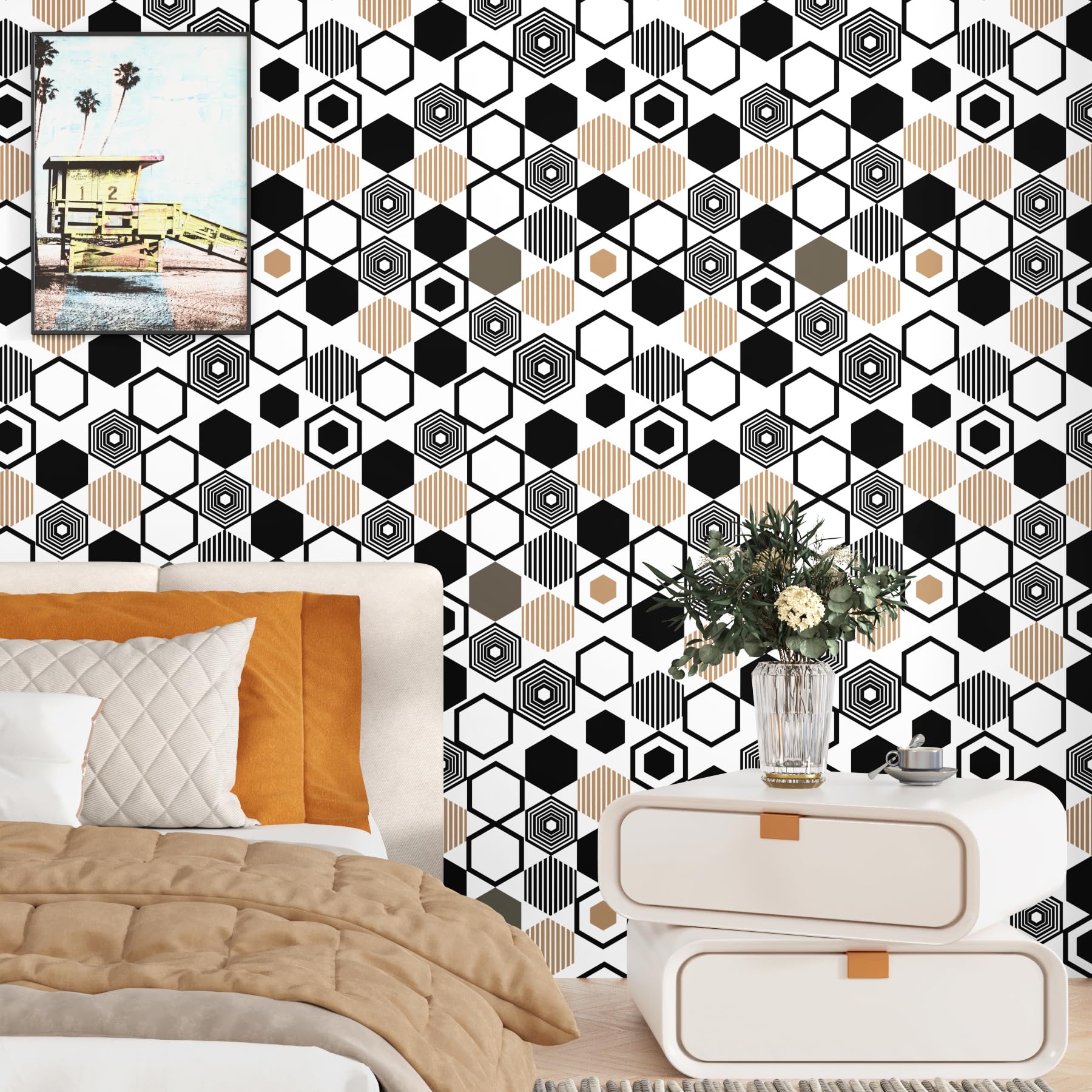 Papel Pintado Autoadhesivo Beige De Vinilo - Rollo 40x800 Cm, Impermeable, Para Paredes Y Muebles, Fácil De Aplicar Y Quitar