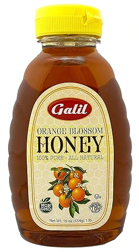 Galil Miel Kosher Miel de azahar 100% pura, totalmente natural, miel sin OMG 16 onzas