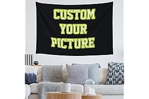 Custom Tapestry Wall Art with Personal Images | Personalized Backdrop Photo Print