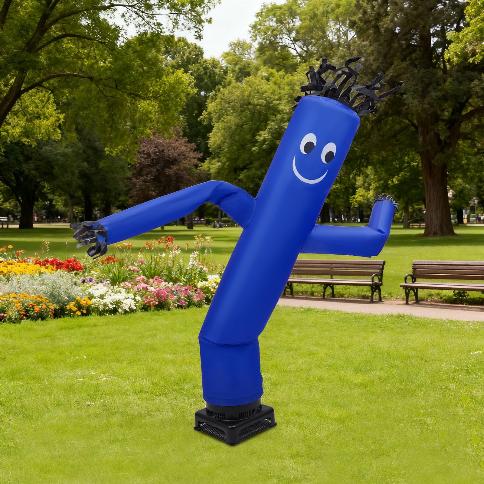 Aufblasbarer Lufttänzer mit 550W Gebläse - Aufblasbarer Schlauchmann Sky Puppet Dancer, 8ft höhe, Wackelnder Werbeschlauch für Festivalwerbung,Events & Werbung (Blau)