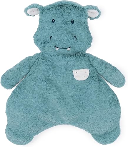 GUND Baby Oh So Snuggly Hippo Lovey, manta de felpa suave prémium para bebés y recién nacidos, color verde azulado