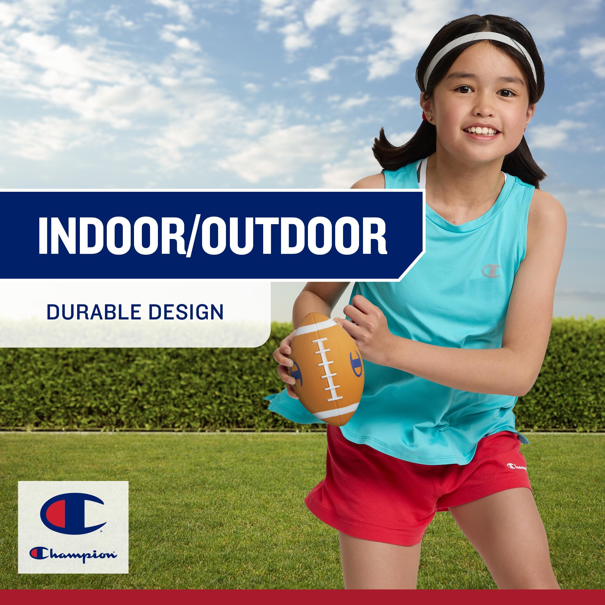 Champion Multi-Sport-Schaumstoffball-Set für Kinder (3er-Pack), weicher PU, Mini-Fußball, Basketball und Fußball, mit robuster Schaumstoffkonstruktion, sicher für Hinterhof, Spielplatz, Schule und