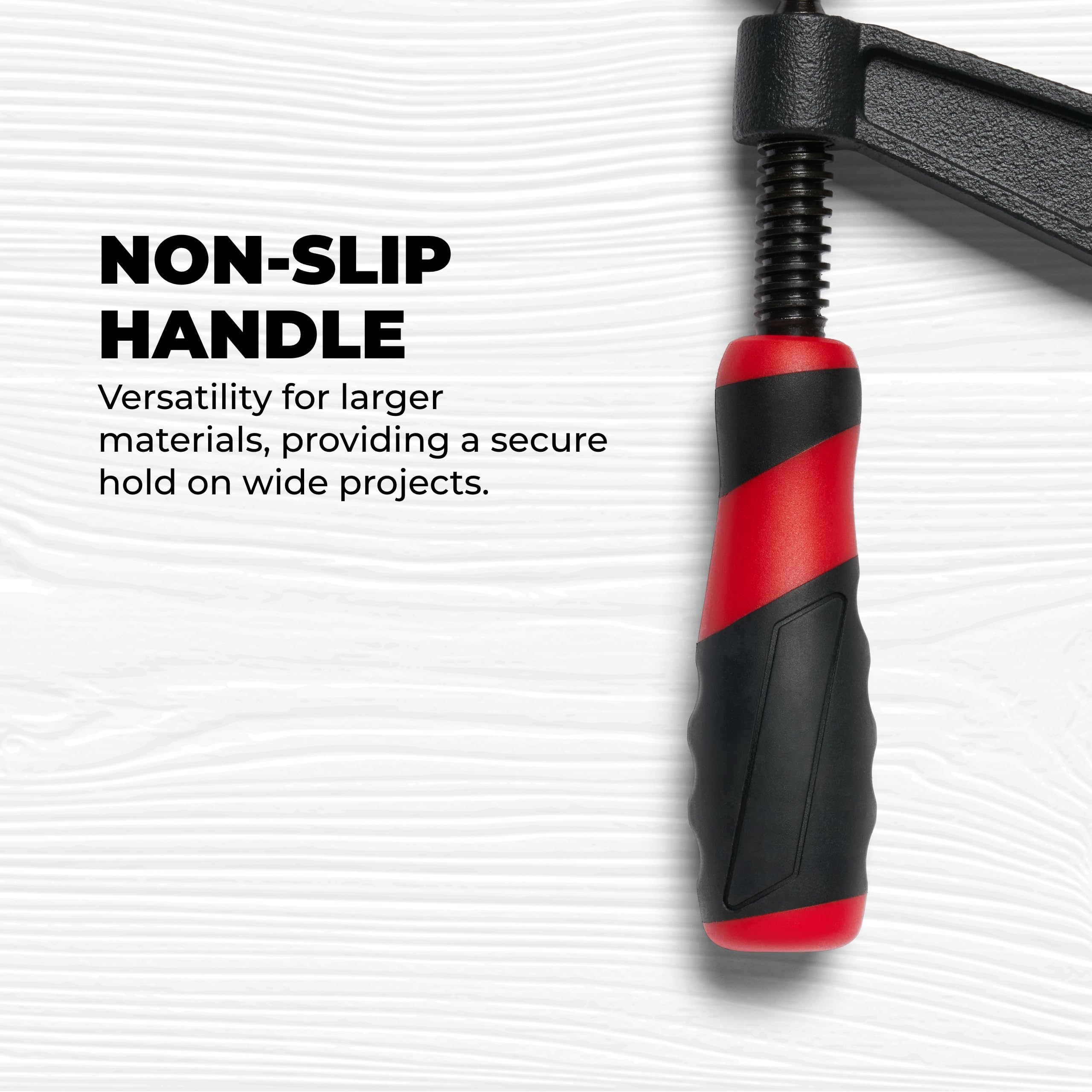 BUILDSOMETHING Abrazadera de barra estilo F, juego de herramientas manuales para mejoras del hogar, abrazaderas ajustables para carpintería y más, HD de 12 pulgadas, paquete de 2