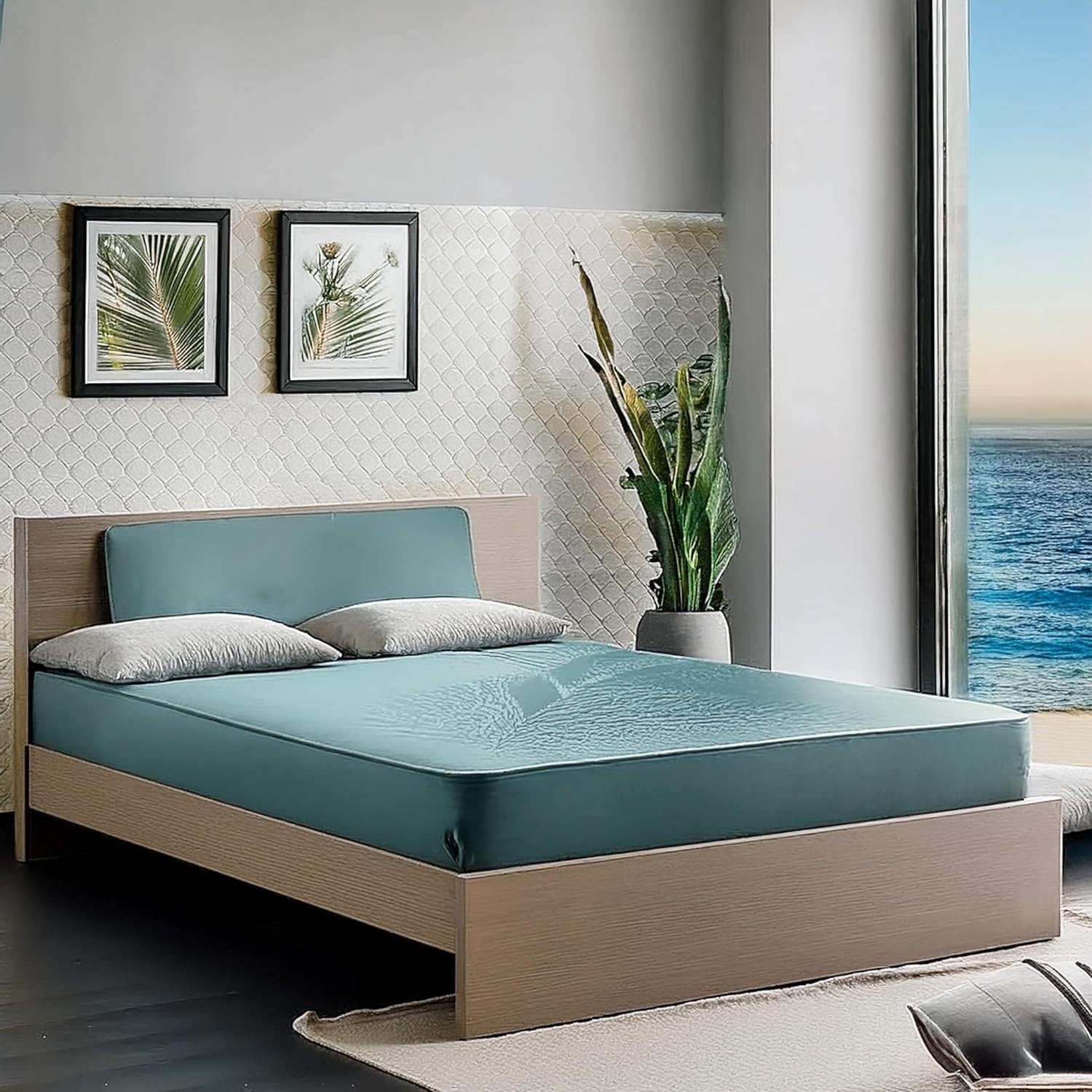 Waterproof Mattress,Cooling Foam Plush Firm Bedwetting flippable White Noise,Easy to Clean,Durable Soft Vinyl Sealed Seams Hospital Bed Mattress,Camping (7", Twin) product image