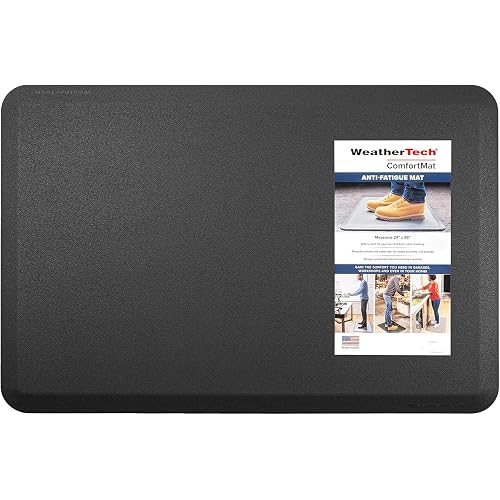 WeatherTech ComfortMat | 24" x 36" Anti-Fatigue Mat, 3/4" Thick, Slip Resistant, Easy to Clean, Stone Pattern (Black)
