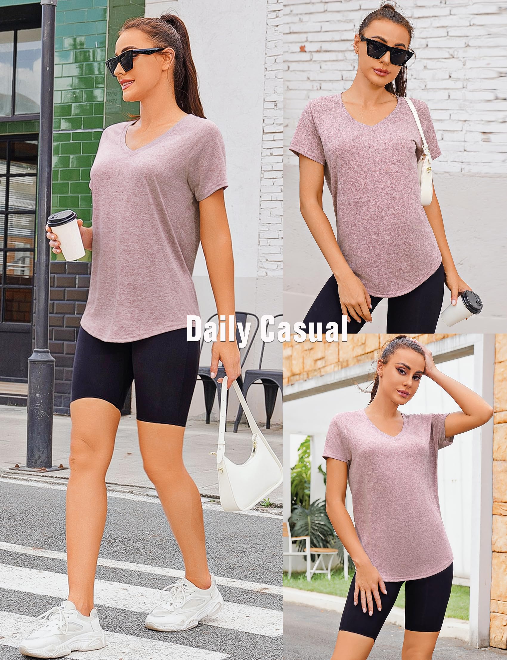 Camiseta Deportivo Mujer Camiseta de Manga Corta Camiseta Holgada de Secado Rápido Camisetas de Malla Mujer Yoga Fitness Top Ropa Deportiva Entrenamiento Atlético