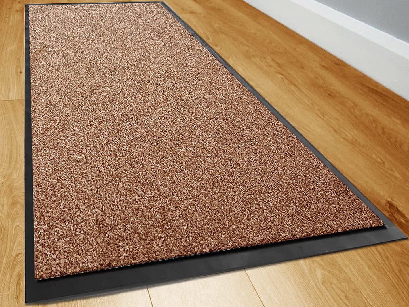 TrendMakers Dirt Stopper Carpet Runner 40cm x 60cm BEIGE MIX Rugs Barrier Mat Doormat Non-Slip Rubber Back For Home Hallway Office Kitchen Entrance Door Mats || POLYESTER PILE