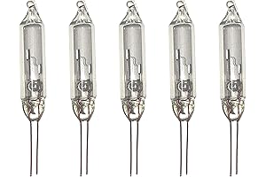 612 Mini Christmas Replacement Pinched Base Bulbs (Clear)