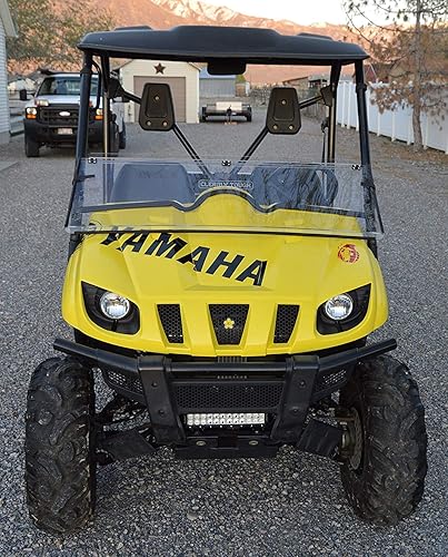 Miniatura 4 de Clearly Tough Parabrisas Yamaha Rhino - Plegable completo - Resistente a los arañazos - Lo último en versatilidad lado a lado. Policarbonato premium
