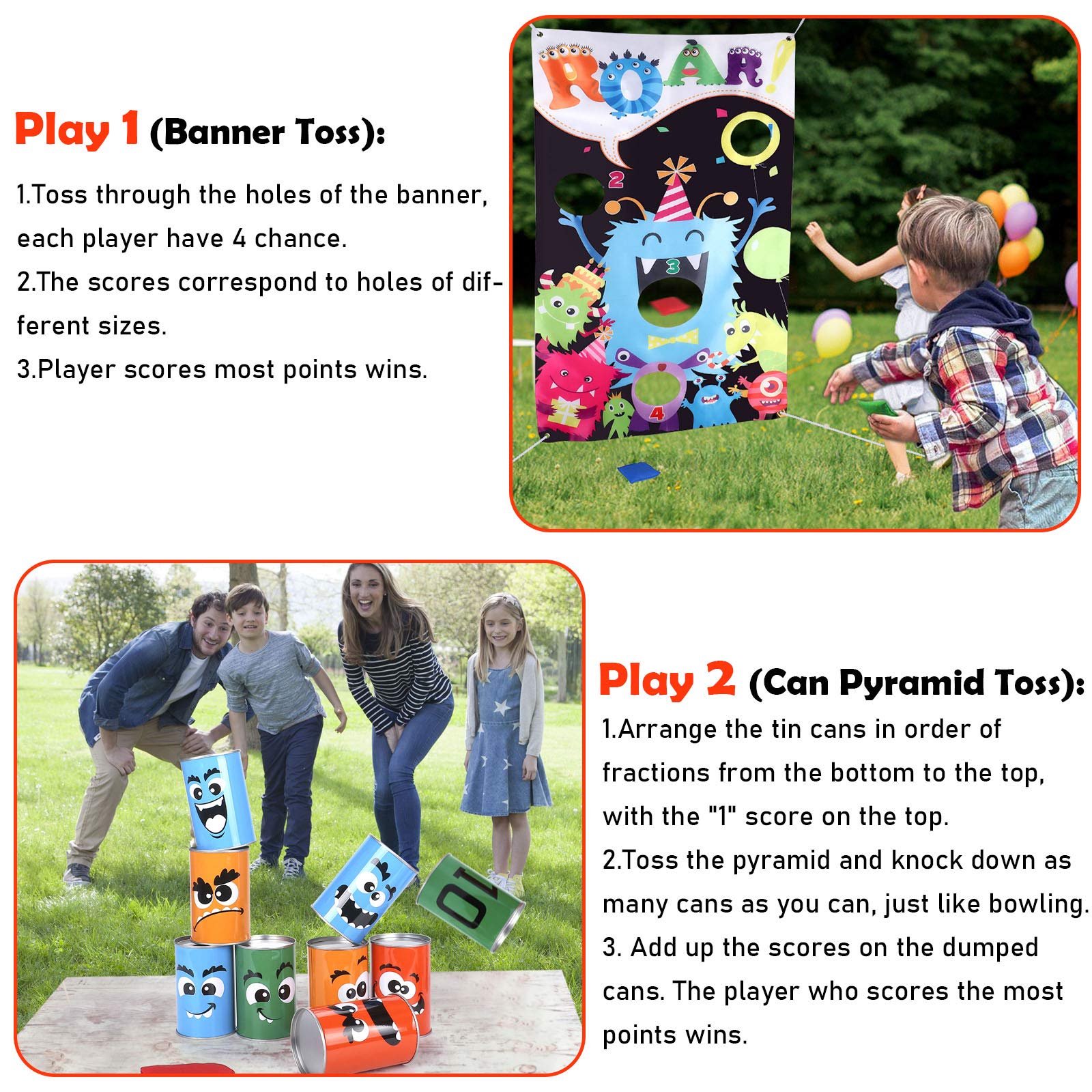 Tacobear Bean Bags Kids Throwing Indoor Outdoor Garden Games for Kids