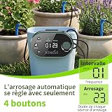 KINEVI Solar Irrigation System, 8W Auto Watering Kit for 30 Pots, 22 Timer Modes with Anti-Siphoning Device, 30m Hose for Garden Indoor Outdoor Plants Lawn Potted Balcony Vegetables shrub - 4