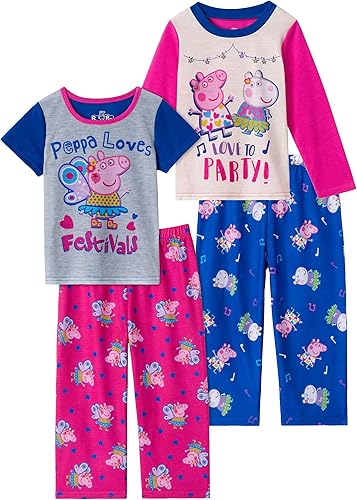 Miniatura 2 de Peppa Pig Girls Pajamas for Toddler Kids  4 Piece Sleepwear Sets for Toddler Boys Pajama Bottoms and Sleep Shirts