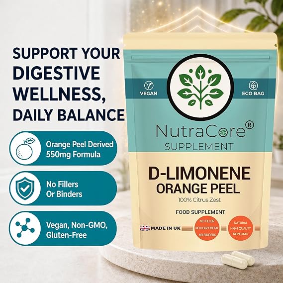 D-Limonene 550mg | D Limonene Supplement | 90 Vegan Caps | UK