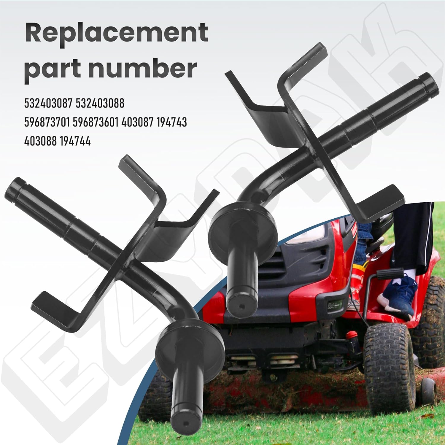 532403087 532403088 Front Wheel Bushing to Bearing Conversion Kit + 596873701 596873601 RH/LH Front Axle Steering Spindles Compatible with Husqvarna/Poulan/Craftsman for LS 2146 XLS YTH20B42T YTH2246