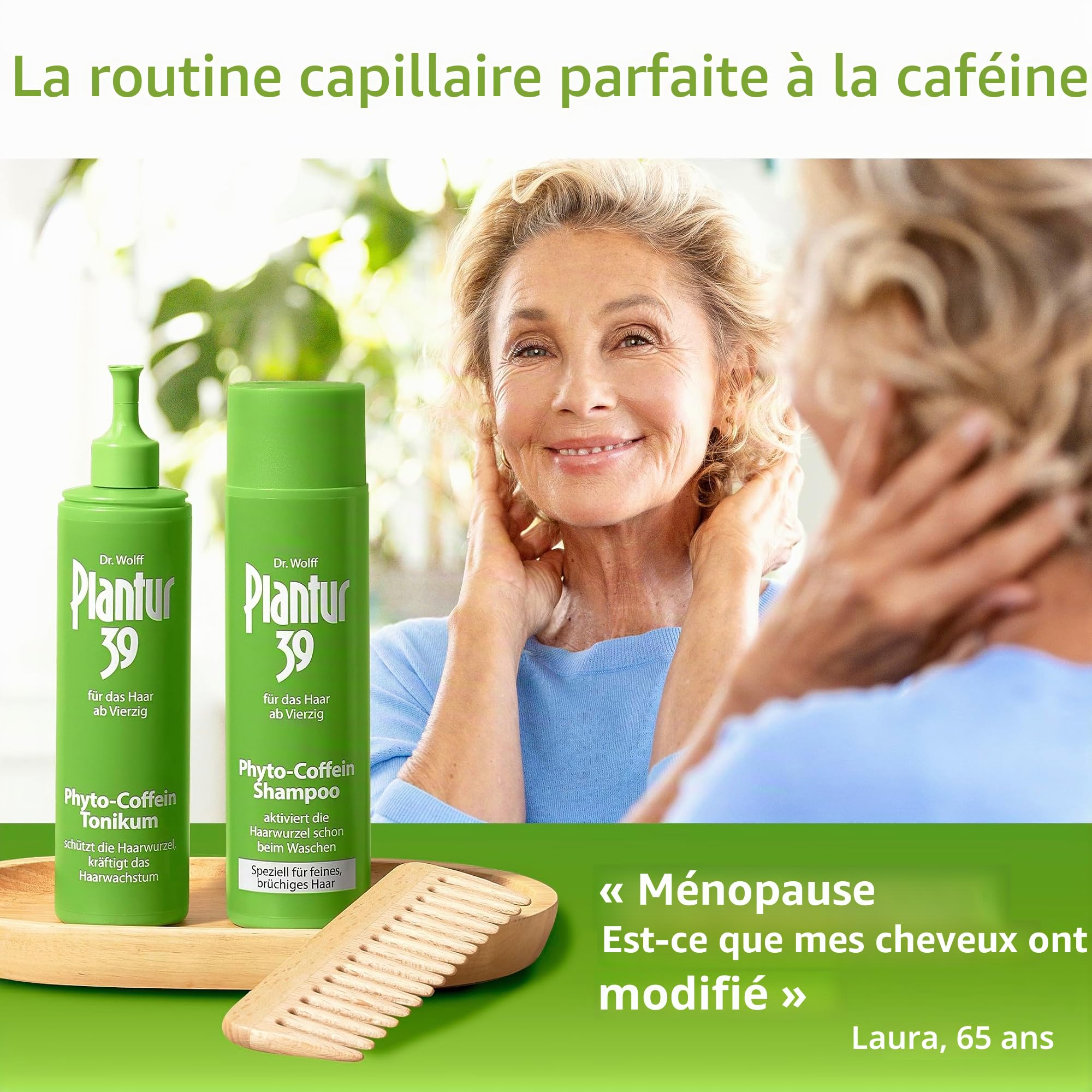Plantur 39 Shampooing Phyto à la caféine - 3 x 250 ml - Spécial cheveux fins et cassants - Shampooing de soin pour prévenir la chute de cheveux ménopausique