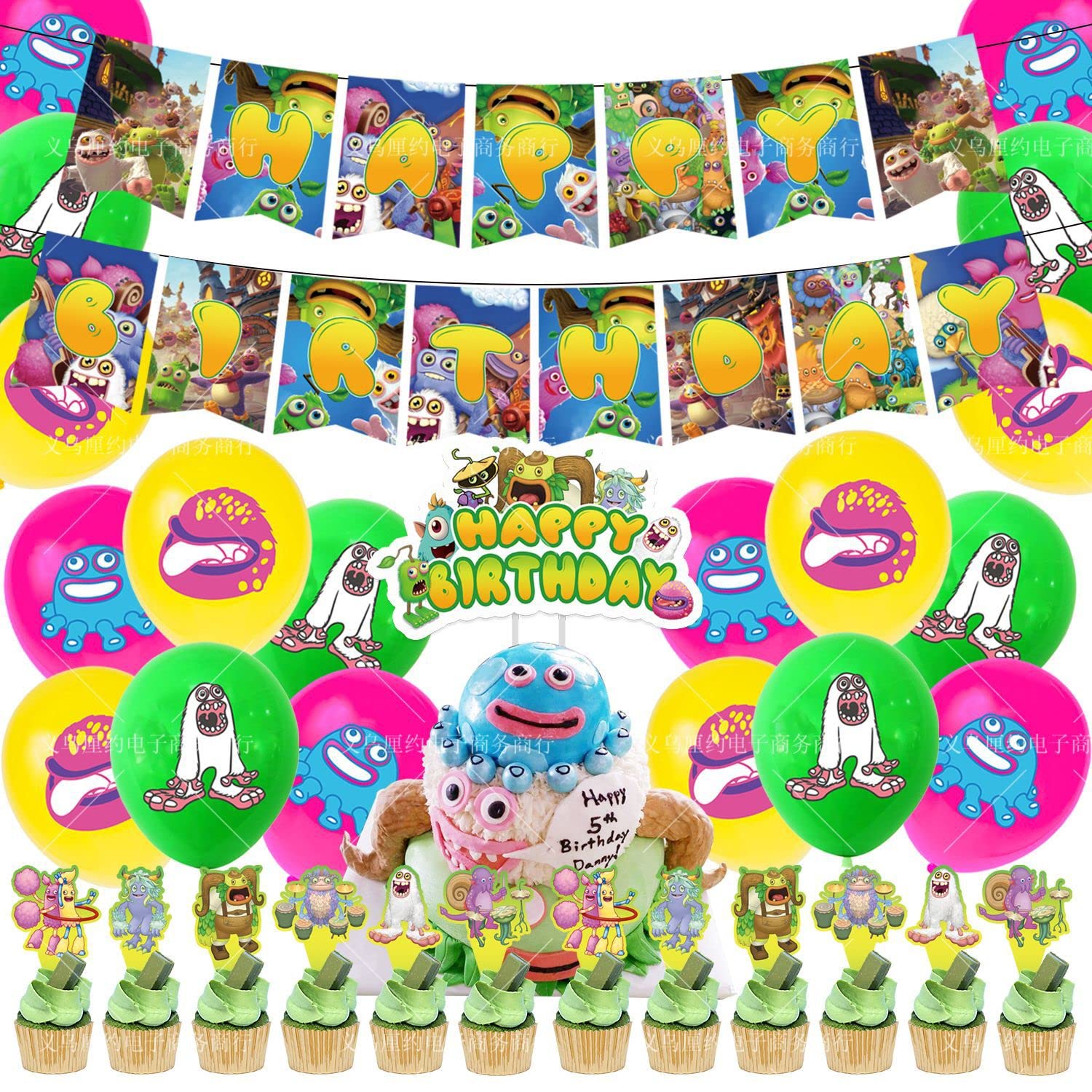 Buy Singing Monsters Birthday Party Decoration，Singing Monsters Theme